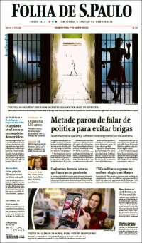 Portada de Folha de São Paulo (Brésil)