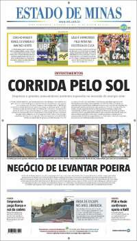 Portada de Jornal Estado de Minas (Brésil)