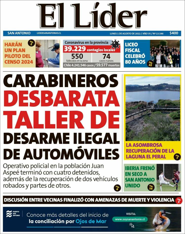 Portada de Lider de San Antonio (Chile)