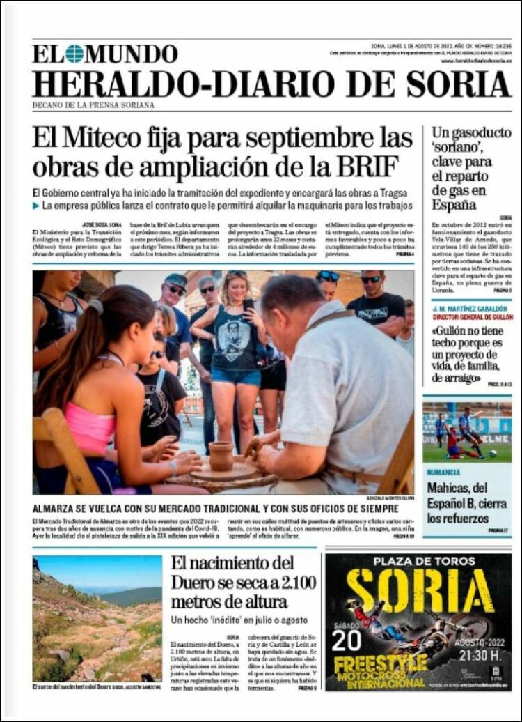 Portada de Diario de Soria (España)