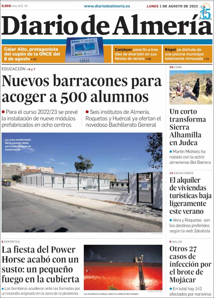 Portada de Diario de Almería (España)