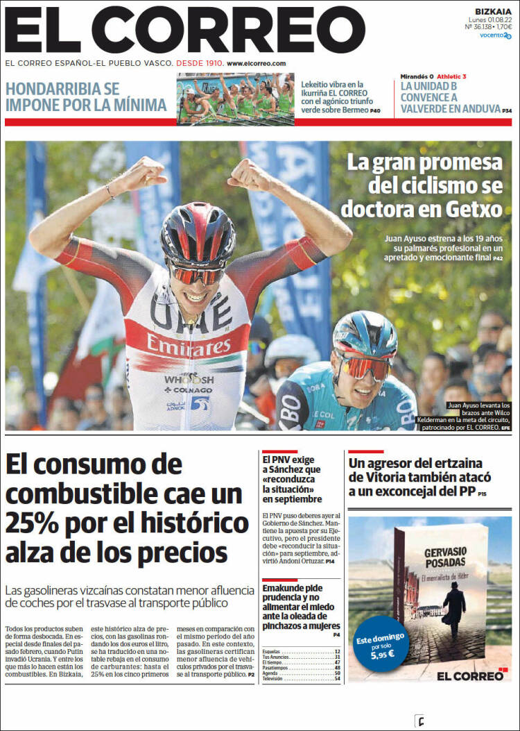 Portada de El Correo (Spain)