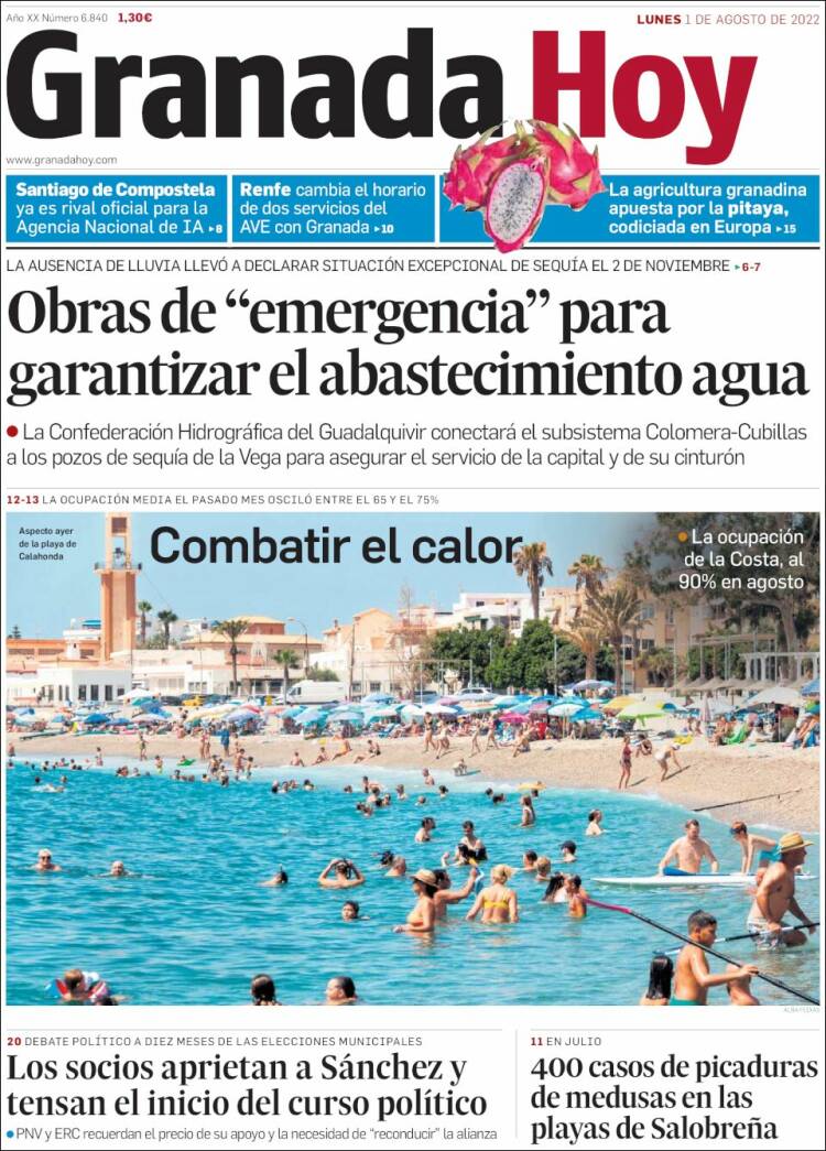 Portada de Granada Hoy (España)