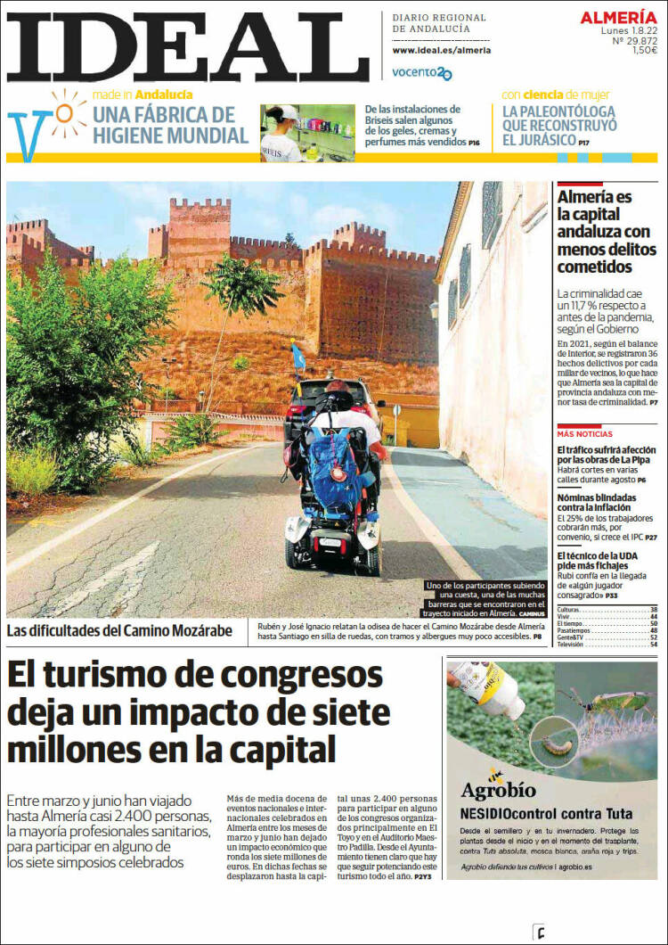 Portada de Ideal Almeria (España)