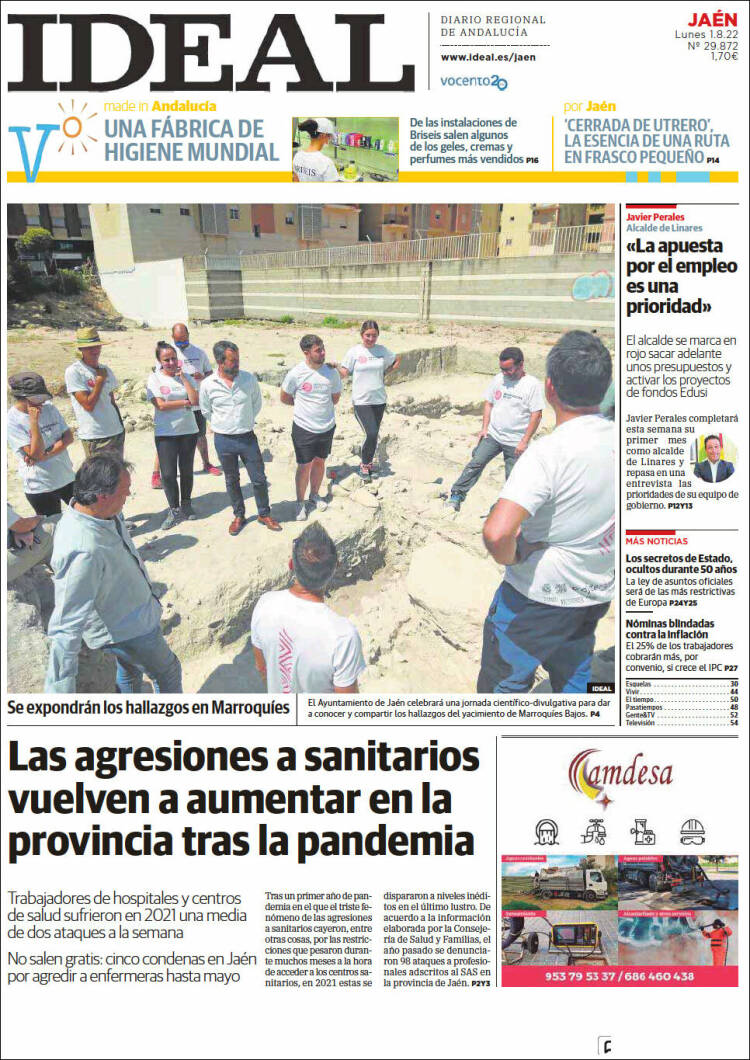 Portada de El Ideal de Jaén (España)
