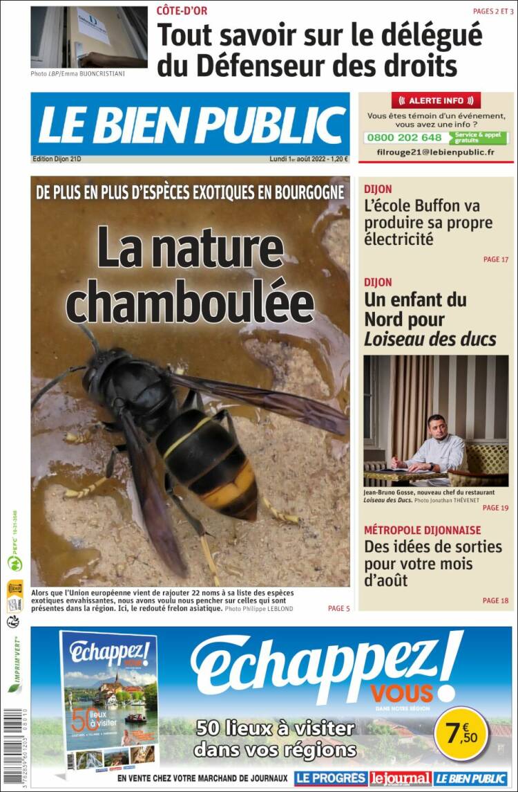 Portada de Le Bien Public (France)