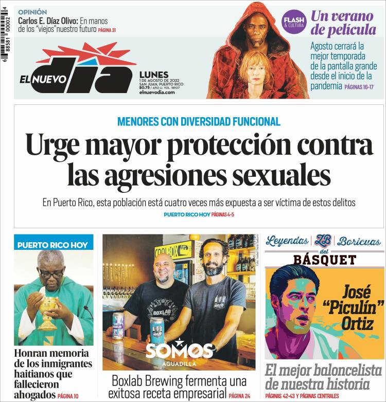 Portada de El Nuevo Día (Puerto Rico)