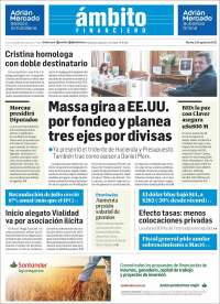 Portada de Diario Ambito Financiero (Argentina)