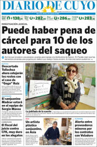 Portada de Diario de Cuyo (Argentina)