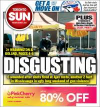 Portada de The Toronto Sun (Canadá)