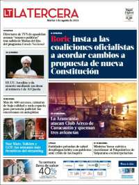 Portada de La Tercera (Chile)