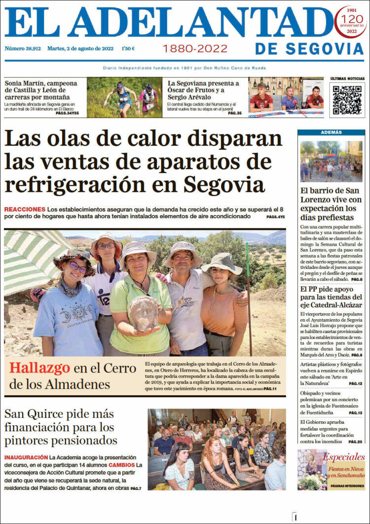 Portada de El Adelantado de Segovia (España)