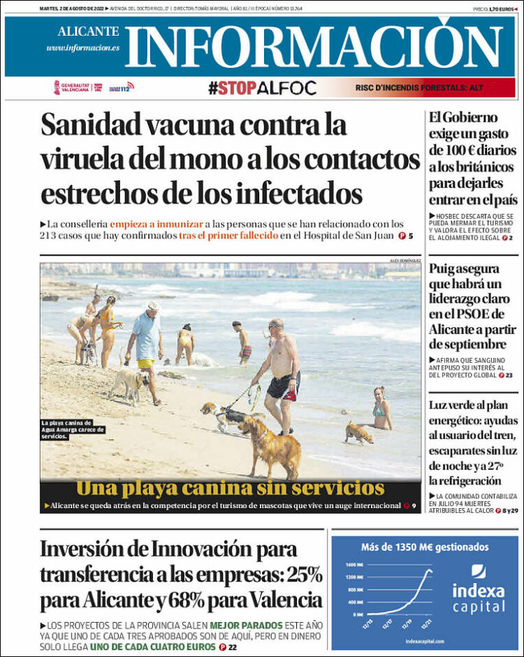 Portada de Diario Información (España)