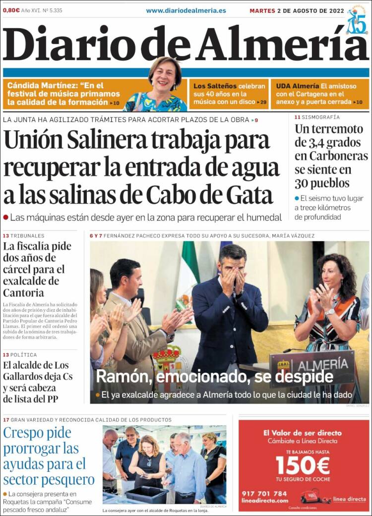 Portada de Diario de Almería (España)