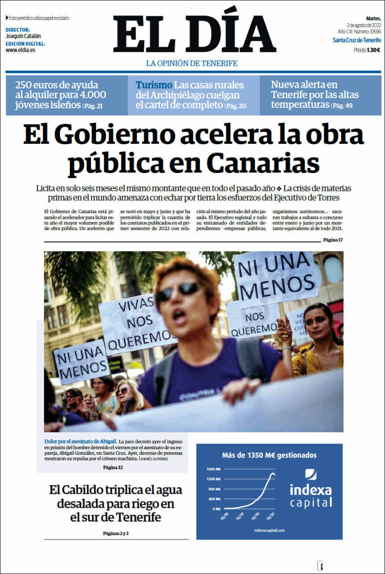 Portada de El Día (España)