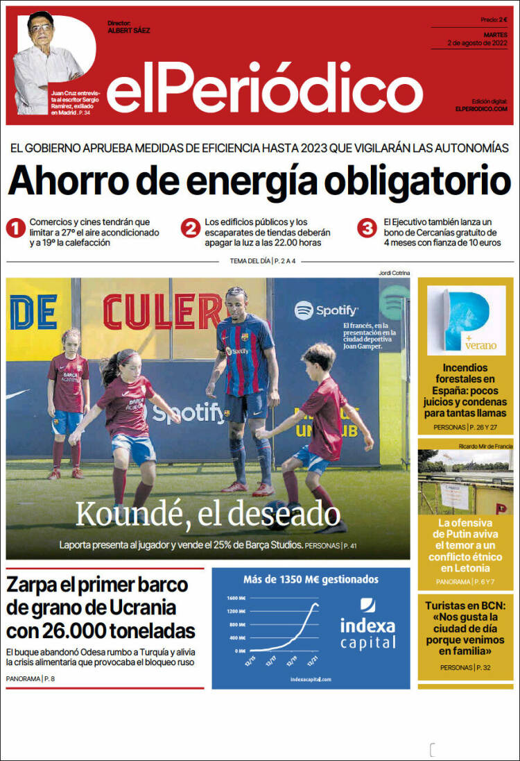 Portada de El Periódico (España)