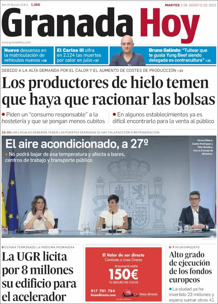 Portada de Granada Hoy (España)