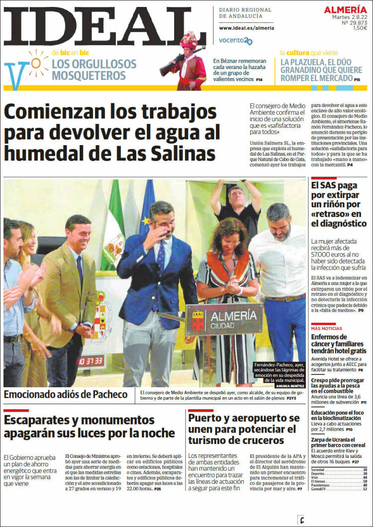 Portada de Ideal Almeria (España)