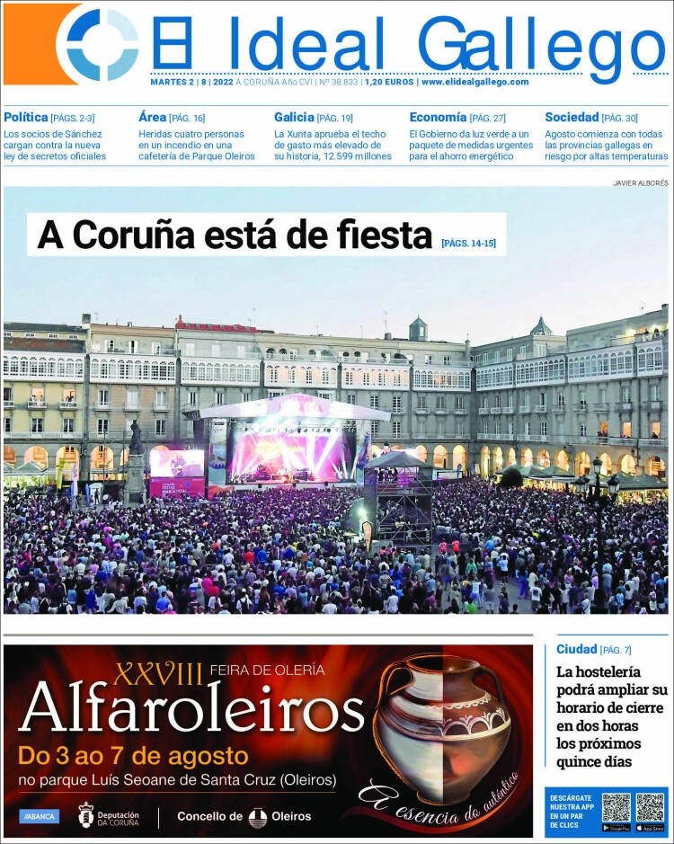 Portada de El Ideal Gallego (España)