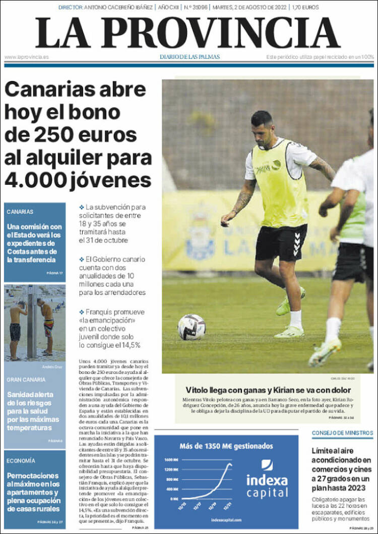 Portada de La Provincia (España)
