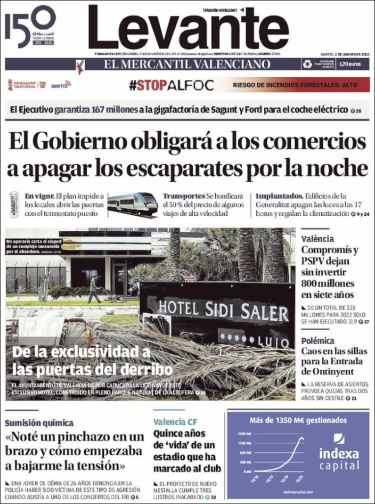 Portada de Levante (España)
