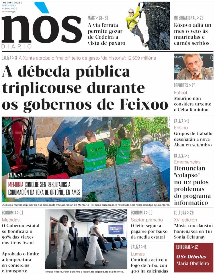 Portada de Nòs Diario (España)