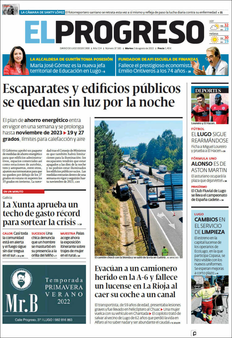Portada de El Progreso (España)