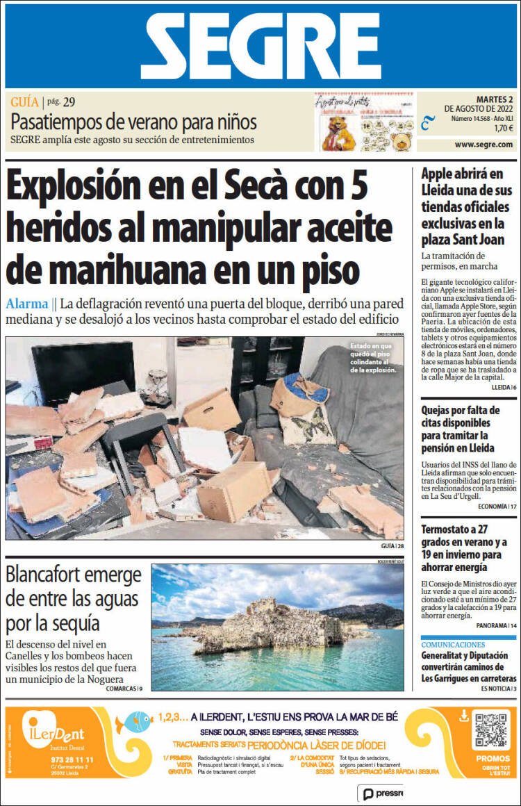 Portada de Segre  (España)