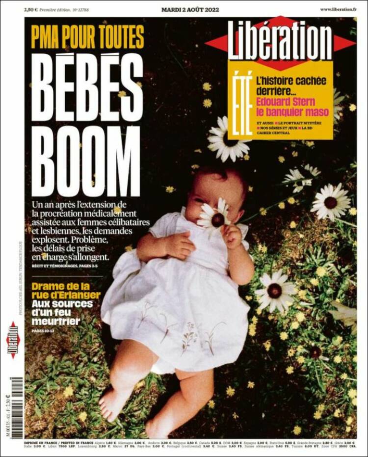 Portada de Libération (France)