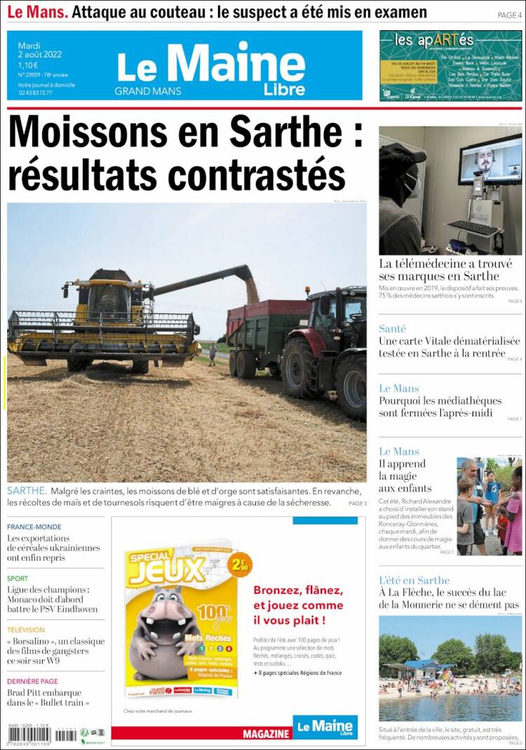 Portada de Le Maine Libre (France)