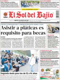 Portada de El Sol del Bajio (México)