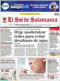 Portada de El Sol de Salamanca (México)