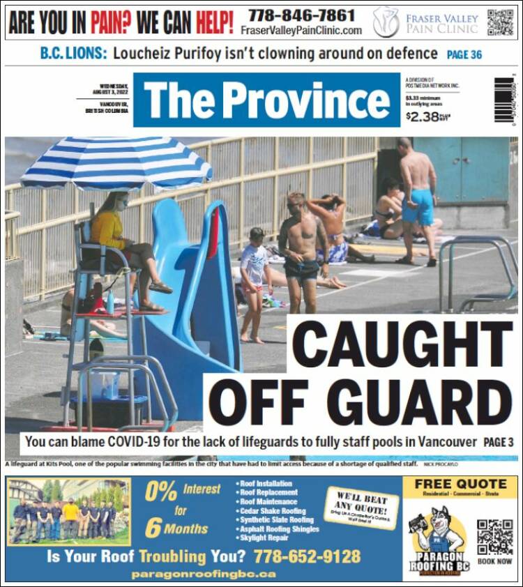 Portada de The Province (Canada)