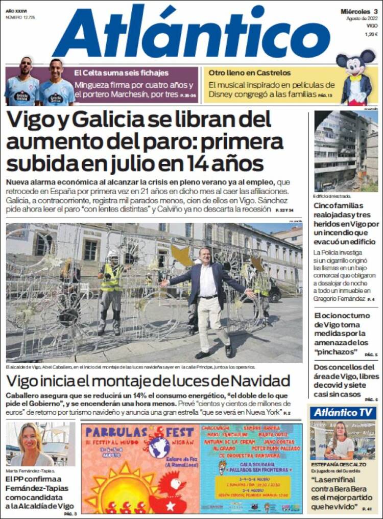 Portada de Atlántico Diario (España)