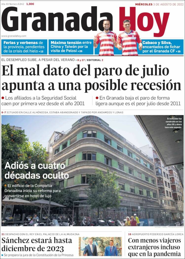 Portada de Granada Hoy (España)