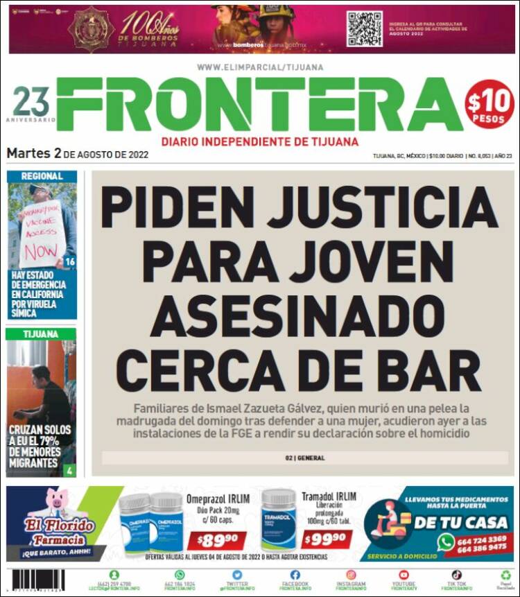 Portada de Frontera (México)