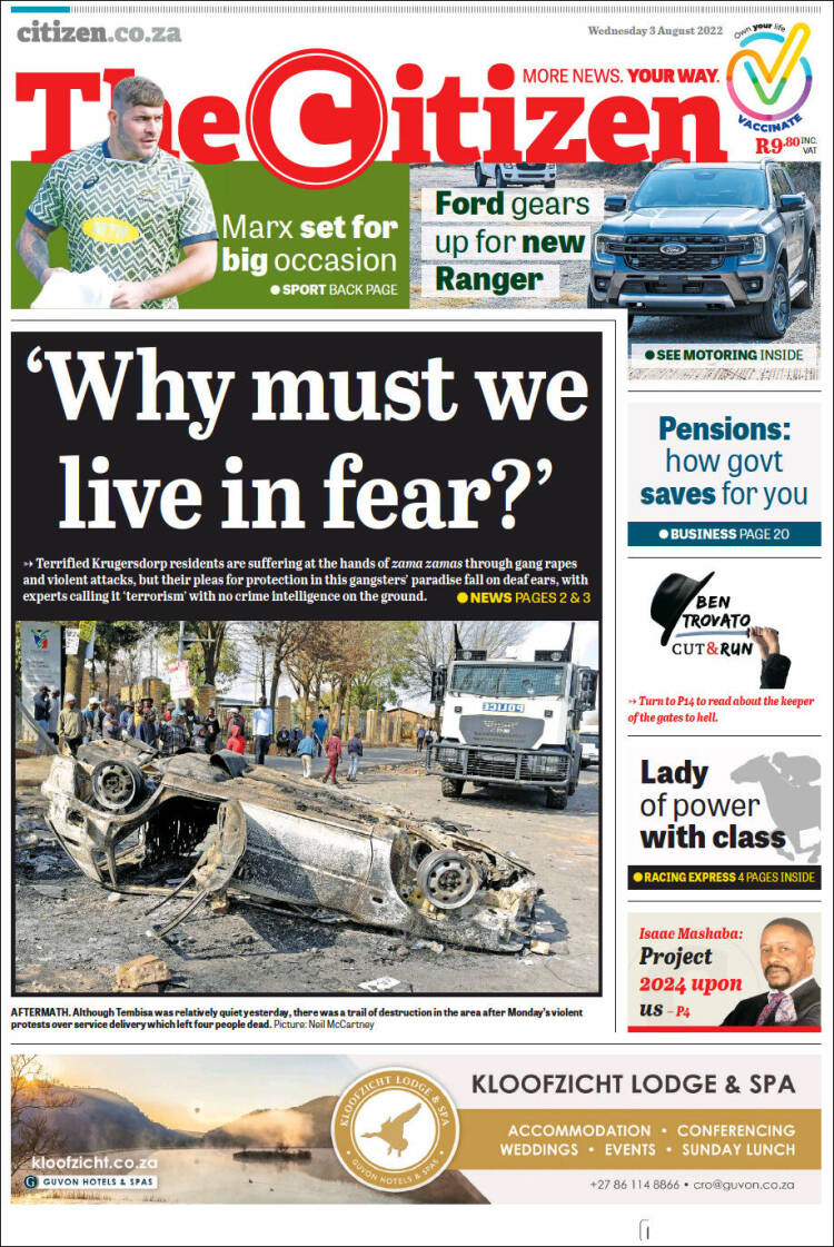 Portada de The Citizen (South Africa)