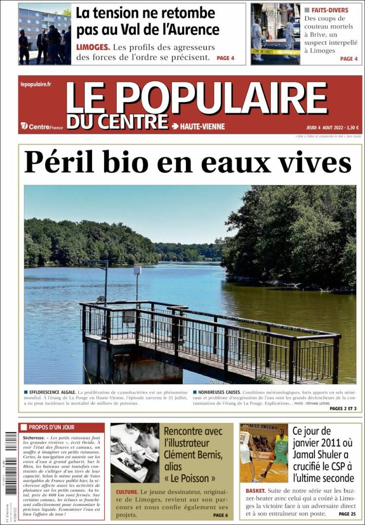 Portada de Le Populaire du Centre (Francia)