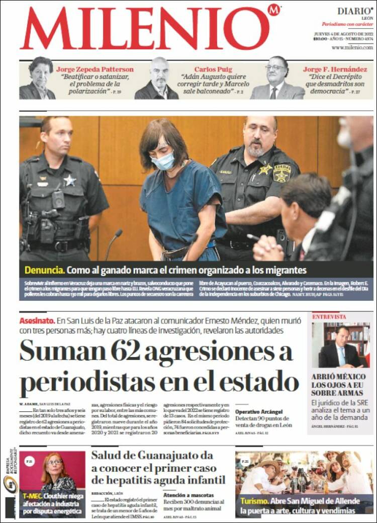 Portada de Milenio de León (México)