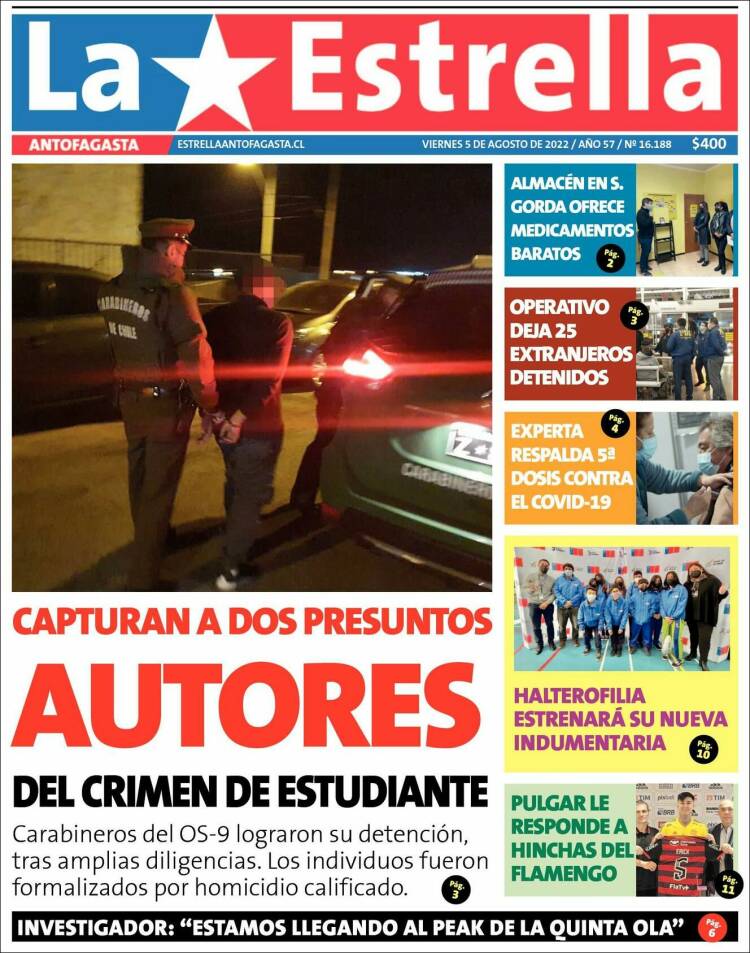 Portada de La Estrella del Norte (Chile)