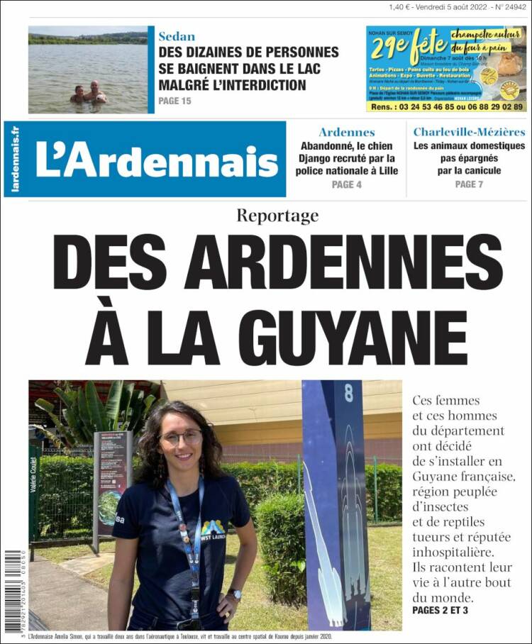 Portada de L'Ardenais (Francia)