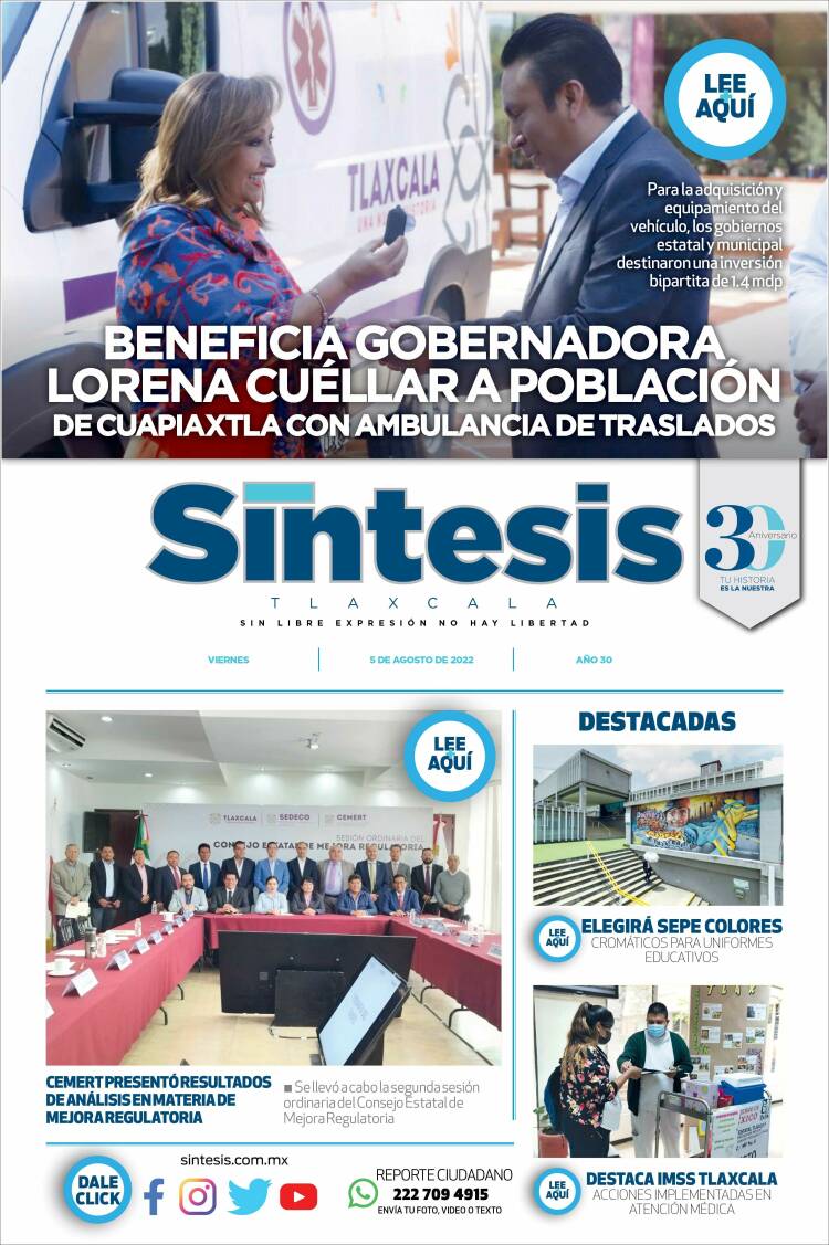 Portada de Síntesis de Tlaxcala (México)