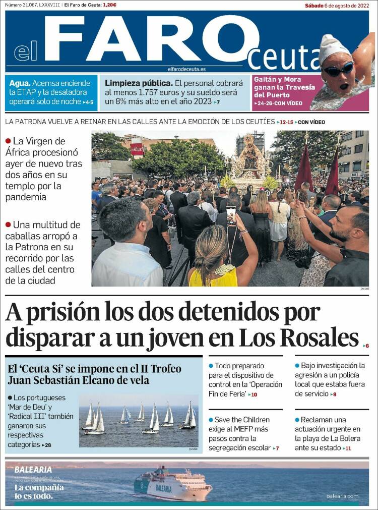 Portada de El Faro de Ceuta (España)
