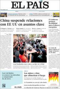 Portada de El País (España)