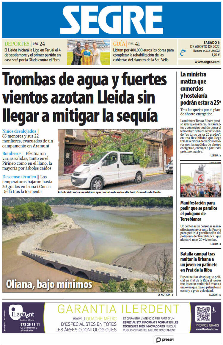 Portada de Segre  (España)