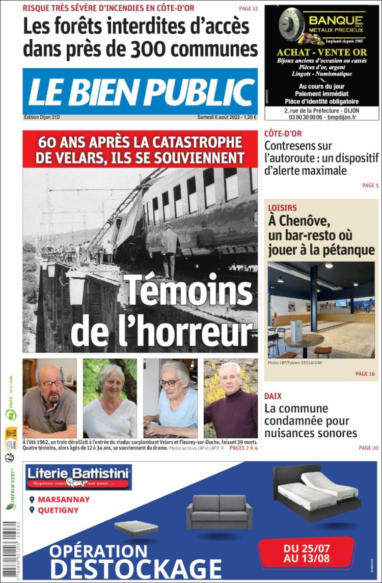 Portada de Le Bien Public (Francia)