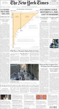 Portada de New York Times (USA)