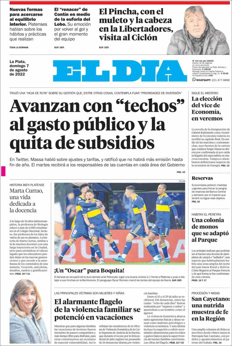 Portada de El Día de la Plata (Argentina)