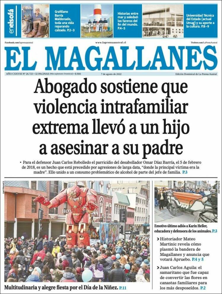 Portada de El Magallanes (Chile)