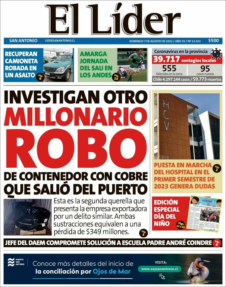 Portada de Lider de San Antonio (Chile)